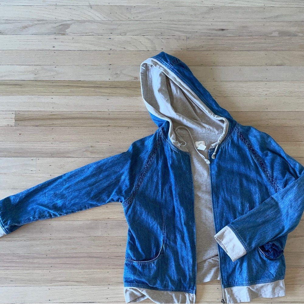J Jill Jean and cotton hoodie